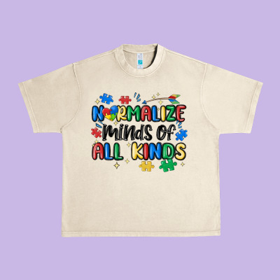 Normalize Minds Of All Kinds Urban Heavy Tee Designed By Maliassmallbusiness