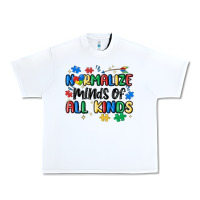 White normalize minds of all kinds Urban Heavy Tee - MaliasSmallBusiness