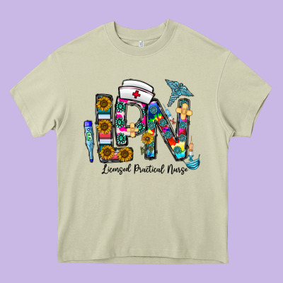 Lpn Licensed Practial Nurse Heavy Core Tee Designed By Cowhidedigitalart