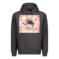 Charcoal Heather where flowers bloom so does hope Premium Hoodie - TumblerDesignByShophia