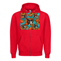 Red autumn pumpkins holstein cow Zipper Hoodie - Jasminsmagicworld