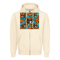 Sandshell autumn pumpkins holstein cow Zipper Hoodie - Jasminsmagicworld