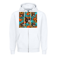 White autumn pumpkins holstein cow Zipper Hoodie - Jasminsmagicworld