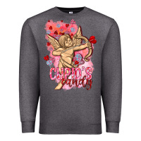 Charcoal Heather Cupids candy with candies Valentine's Day Premium Sweatshirt - HowdyJamesFarm