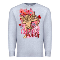 Heather Grey Cupids candy with candies Valentine's Day Premium Sweatshirt - HowdyJamesFarm