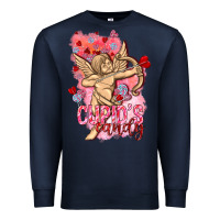 Navy Cupids candy with candies Valentine's Day Premium Sweatshirt - HowdyJamesFarm