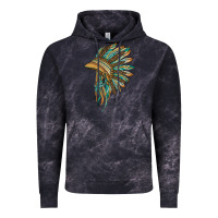 Cloud Black indian leopard headdress blue Vintage Hoodie - BarkalooDesign