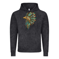 Vintage Black indian leopard headdress blue Vintage Hoodie - BarkalooDesign