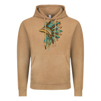 Vintage Camel indian leopard headdress blue Vintage Hoodie - BarkalooDesign