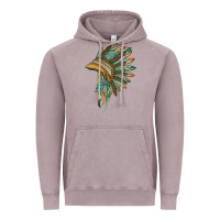 Vintage Zinc indian leopard headdress blue Vintage Hoodie - BarkalooDesign