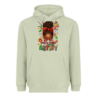Matcha santa's favorite nail artist afro messy bun Heavyweight Hoodie - texasbilliewilder