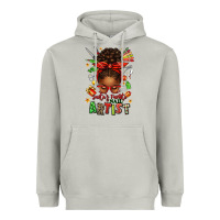 Moon Dust santa's favorite nail artist afro messy bun Heavyweight Hoodie - texasbilliewilder