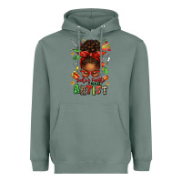 Sage santa's favorite nail artist afro messy bun Heavyweight Hoodie - texasbilliewilder
