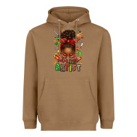 Toasted Coconut santa's favorite nail artist afro messy bun Heavyweight Hoodie - texasbilliewilder