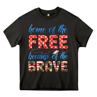 Asphalt home of the free because of the brave Heavy Core Tee - HRA Design Shop