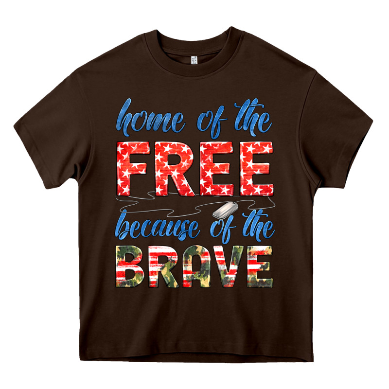 Home Of The Free Because Of The Brave Heavy Core Tee by HRA Design Shop | Teevron