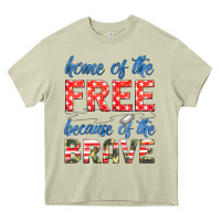 Mossy home of the free because of the brave Heavy Core Tee - HRA Design Shop