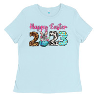 Baby Blue Happy Easter 2023 Easter Day Ladies Tee - Neo Western
