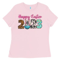 Bubblegum Pink Happy Easter 2023 Easter Day Ladies Tee - Neo Western