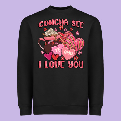 Concha See Te Amo  I Love You Heavyweight Sweatshirt Designed By Maliassmallbusiness