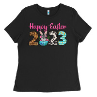 Black Happy Easter 2023 Easter Day Ladies Tee - Neo Western
