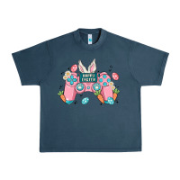 Midnight Navy happy easter Urban Heavy Tee - MaliasSmallBusiness