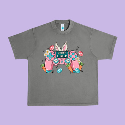 Happy Easter Urban Heavy Tee Designed By Maliassmallbusiness