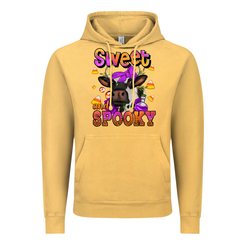 Sweet And Spooky Halloween Cow Vintage Hoodie by Jasminsmagicworld | Teevron