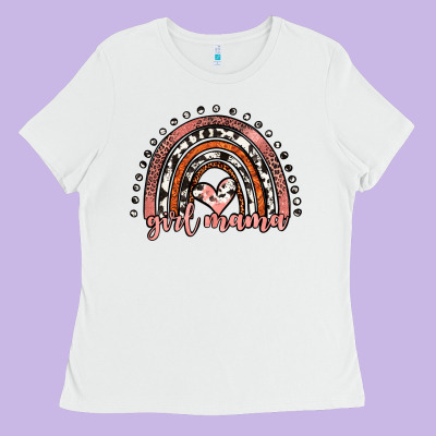 Girl Mama Western Leopard Rainbow Ladies Tee Designed By Jahusdesignshop