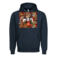 Navy Christmas baby cow hot cocoa Zipper Hoodie - Jasminsmagicworld