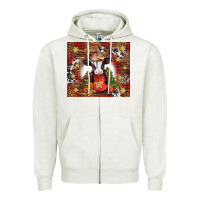Oatmeal Heather Christmas baby cow hot cocoa Zipper Hoodie - Jasminsmagicworld