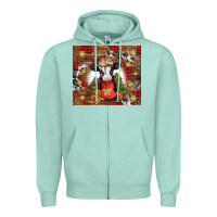 Seafoam Christmas baby cow hot cocoa Zipper Hoodie - Jasminsmagicworld