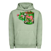 Pigment Oil Green Cactus Coffee cup Urban Hoodie - FaDigitalArtStudio