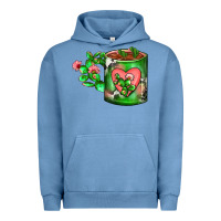 Pigment Pebble Blue Cactus Coffee cup Urban Hoodie - FaDigitalArtStudio