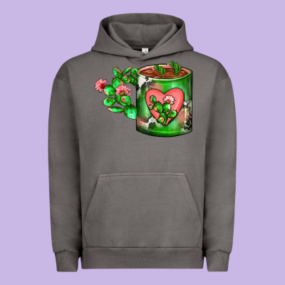 Cactus Coffee Cup Urban Hoodie Designed By Fadigitalartstudio