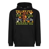 Black Thankful Thankful Thankful Heavyweight Hoodie - NancyCooperArtShop