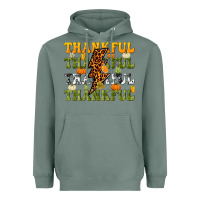 Sage Thankful Thankful Thankful Heavyweight Hoodie - NancyCooperArtShop