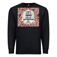 Black i can do all things with leopard and glitter Premium Sweatshirt - TumblerDesignByShophia