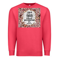 Cardinal i can do all things with leopard and glitter Premium Sweatshirt - TumblerDesignByShophia