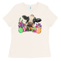Bone Happy Easter Cow Easter Day Ladies Tee - Neo Western