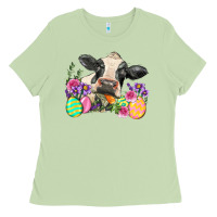 Matcha Happy Easter Cow Easter Day Ladies Tee - Neo Western