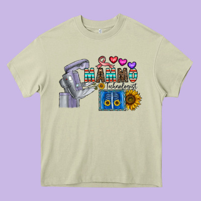 Mammo Technologist Heavy Core Tee Designed By Cowhidedigitalart