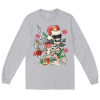 Moon Dust skeleton santa Long Sleeve Tee - MaliasSmallBusiness