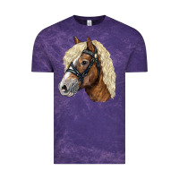 Cloud Purple Haflinger Avelignese Horse Vintage Tee - LillyAllenDesigns