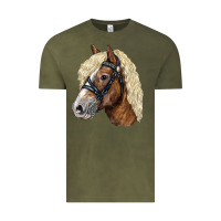 Vintage Olive Haflinger Avelignese Horse Vintage Tee - LillyAllenDesigns