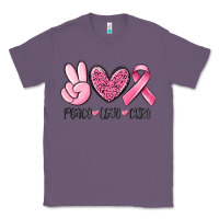 Lavender peace love cure breast cancer Classic Tee - MaliasSmallBusiness