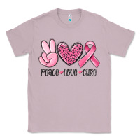 Lilac peace love cure breast cancer Classic Tee - MaliasSmallBusiness
