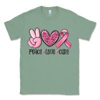 Sage peace love cure breast cancer Classic Tee - MaliasSmallBusiness