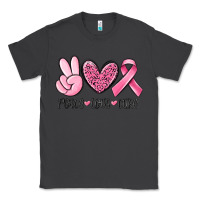 Smoke peace love cure breast cancer Classic Tee - MaliasSmallBusiness