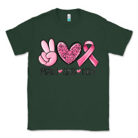 Sports Green peace love cure breast cancer Classic Tee - MaliasSmallBusiness